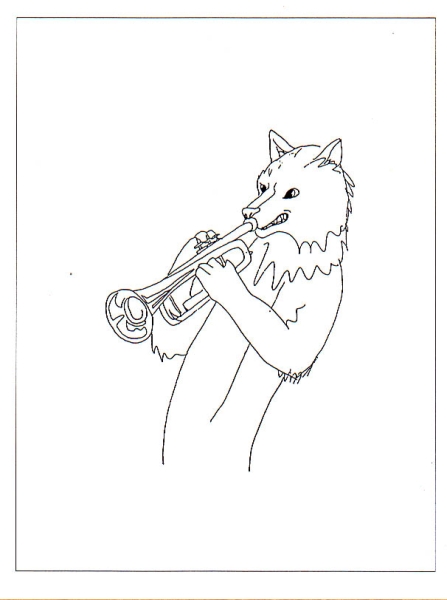 Wolf with Trumpet