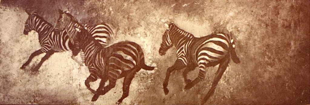 One of my earliest, on a piece of plywood