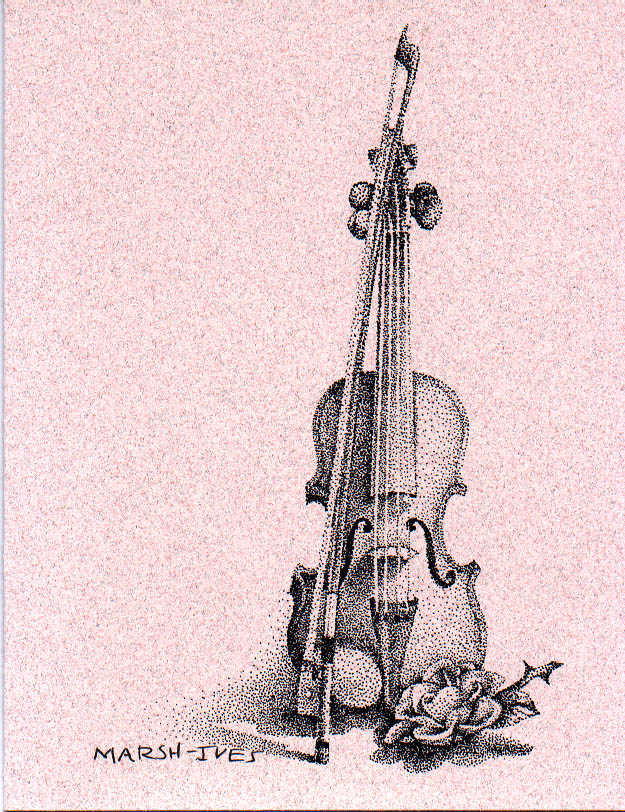 ink dot on my violin etc