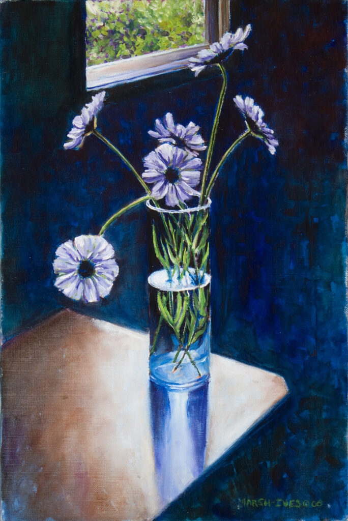 Blue Vase & Flowers