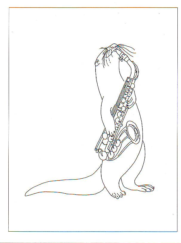 Wild Things Otter with Saxophone