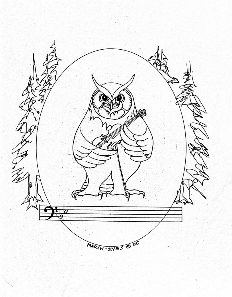 Wild Things Owl with Violin