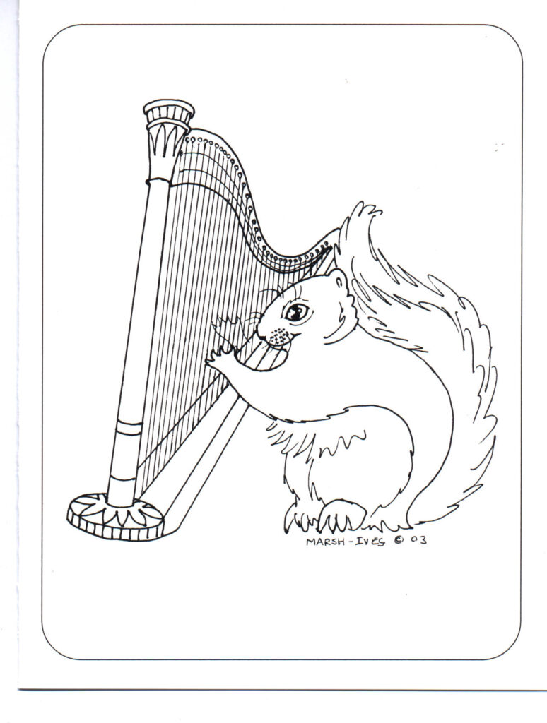 Wild Things Squirrel with Harp